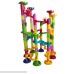 Marble Run Coaster 106 BIG Elements Kit 76 Blocks+30 Plastic Marbles. Tracks length 194 Genius Fun Set. Learning Railway Construction. TEVELO DIY Endless Design Maze Classic Toy for Family. B015PUBAI0